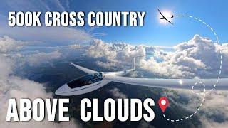 Cloud flying adventure - Glider IFR cross country above clouds