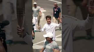 Charles Leclerc lit up the streets of Monaco, not behind the wheel, but as an Olympic torchbearer!