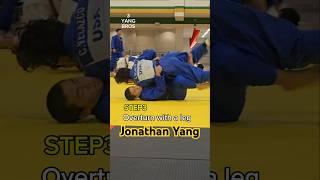 3 Steps Butterfly Sweep Ground Grap, pull down, and overturnJonathan Yang (-60kg) #judo #jiujitsu