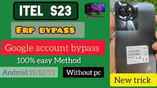 Itel S23 frp bypass, itel s665L Google account bypass,new trick, Android 11/12/13