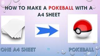 HOW TO MAKE A VERY EASY POKEMON BALL WITH PAPER