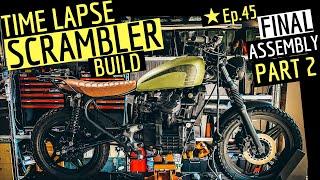 Motorcycle Build TimeLapse  CX500 Scrambler Final Assembly, PART 2