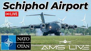 LIVE: 3x C-17 Globemasters + A380 & 747 at Schiphol | Military & Heavy Arrivals on Runway 18R