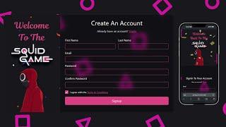 Animated Login/Signup Form with Tailwind CSS & JavaScript | Responsive Design