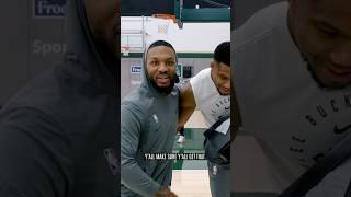 Dame gifted free shoes to the squad.  #damianlillard #bucks #adidas #shoes #nba