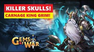 Gems of War Hunting Ghost King Grimhorn and KILLER Skulls Best Fast Team!