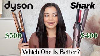 Dyson Airstrait VS Shark FlexFusion On Curly Hair  SO IMPRESSED!