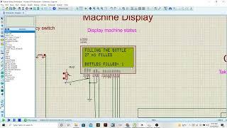 Arduino based automated bottle filling machine simulation using Proteus