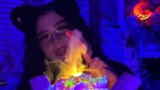 ASMR | Foamy Glitter Tunnel+Campfire Misty Soup/Glue Sticks/Spider Webs ️