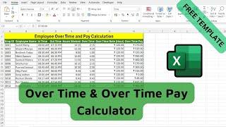 Overtime Calculation in Excel | Overtime Hours Calculation in Excel | Free Template