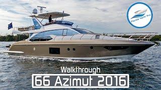 66 Azimut 2016 - AZIMUT FLYBRIDGE WALKTHROUGH @ 2022 PB Boat Show - Available for $1.9M