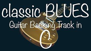 Classic Blues Shuffle Guitar Backing Track in C