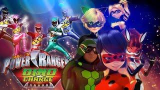 Power Rangers Dino Super Charge + Miraculous Ladybug ! | LENA EVERY DAY