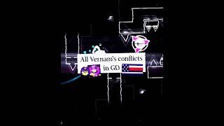 All Vernam's conflicts in GD | #geometrydash #acheron #vernam #cherryteam #shinigami