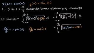 Çözümlü Örnek: Parametrik Yay Uzunluğu (Matematik) (İntegral Kalkülüs)