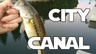 Bass Fishing In An Urban Canal!