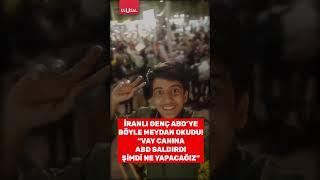 İranlı genç ABD saldırılarına böyle meydan okudu! #shorts #iran #abd