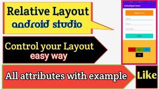 Relative Layout in android studio || How to use relative layout in Android Studio||Technology Bloom