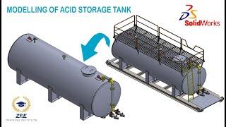 Acid Storage Tank Design | Solidworks Tutorials| SolidWorks Tank Modelling