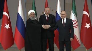 Iran, Russia, Turkey leaders begin summit on Syria: family photo