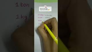 How to Calculate Capacity and Mass? #math #tutor #shorts #youtube #mathtrick #learning #youtuber