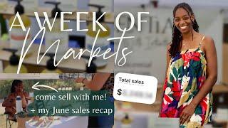 Summer vendor market vlog! Come sell products with me + my June sales recap | Studio Vlog 010