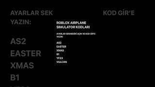 Roblox Airplane Simulator Codes June 2024 / Kodlar 2024 Haziran  #roblox #airplanesimulator #codes