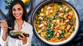 Creamy white bean & kale soup | cozy one-pot vegan dinner