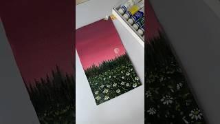 Acrylic painting #landscapepainting #acrylicpainting #painter #artwork #artist #sunsetpainting #asmr