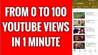 How To Grow 0 To 100 YouTube Views In 1 Minute