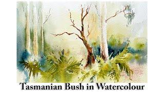 Watercolour Landscape: How to Simplify a Complex Scene | Painting Tasmanian Bush in a Loose Style