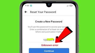 How to Fix Facebook Password Change Unknown Error Problem