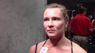 Bridget Sloan after her elbow injury - 2012 Olympic Trials