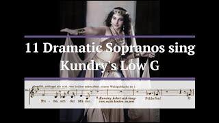 11 Dramatic Sopranos sing Kundry's Low G (Parsifal)