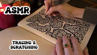 ASMR Tracing & Scratching Through My Sketchbook, No Tapping, No Talking️