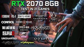 GeForce RTX 2070 8GB | Test in 21 Games at 1080p | Ray Tracing & DLSS | 2023