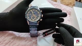 CURREN 8355 Blue Color Watch || Easy Shopping Zone || Bangla Watch Unboxing ||