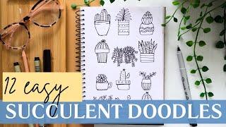 12 Easy Succulent doodles for your bullet journal