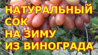 НАТУРАЛЬНЫЙ СОК ИЗ ВИНОГРАДА НА ЗИМУ с шикарным мускатным вкусом