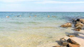 Coming to the beach at Sea of Azov