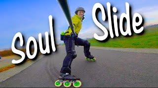 Learning the Soul Slide on Inline Skates (tutorial/practice session)