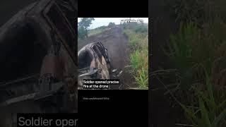 Ukrainian Soldier Eliminated Russian FPV Drone With Machine Gun #warinukraine #drone