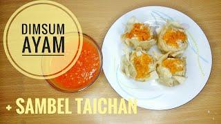 Resep dimsum ayam mudah pake kulit pangsit + sambel taichan