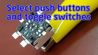 How to select push buttons (on off buttons or toggles) for your project