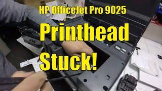 Printhead Stuck to the Right - Carriage Jam for HP OfficeJet Pro 9012, 9035, 9025, 90xx Printer PFG