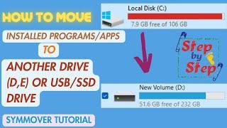 How to Move/Transfer Installed Programs to another Drive(D,E)/USB Drive /SSD Drive | Zorro Tech