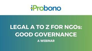 Legal A to Z for NGOs: Good Governance