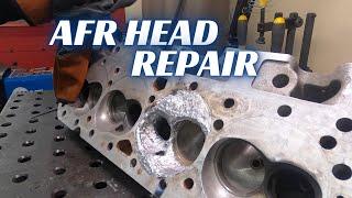 Machine Shop Repairs a BADLY Damaged Small Block Chevy AFR Cylinder Head