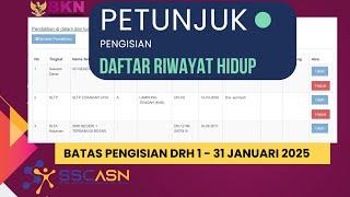  PANDUAN PENGISIAN DAFTAR RIWAYAT HIDUP PPPK TAHAP 1 2024