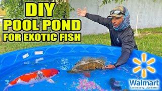 Making a Fish Pond with Kids Pool from Walmart | Monster Mike Fishing